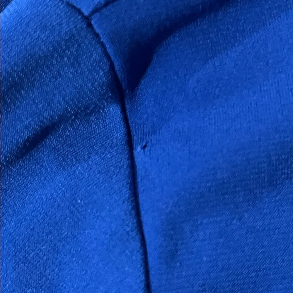 Chadwicks Classic Blue Mid Length Sleeved Criss Cross Dress Sz 8 - Picture 8 of 8